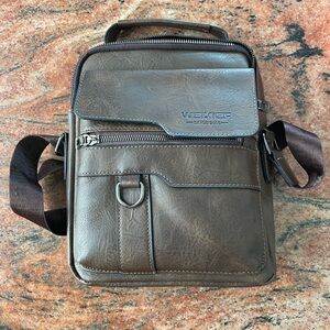 Weixier Messenger PU leather Business travel  Mens crossbody Shoulder bag